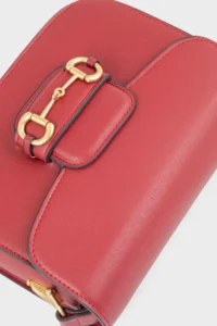 Red Flap Shoulder Bag for Women - Image 4